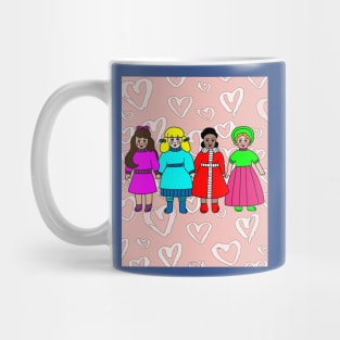 Colorful Retro Doll Mug